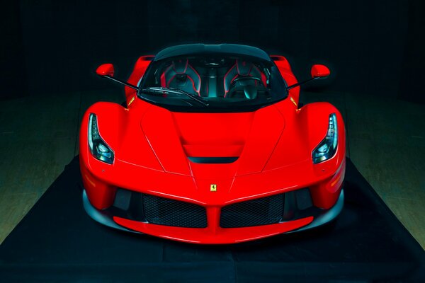 Hot red laferrari supercar