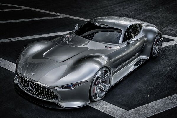 Mercedes amg Grand turismo grey car