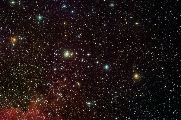 A cluster of stars in outer space