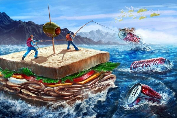 Un panino da pesca semplice e delizioso