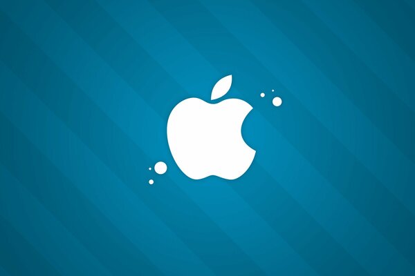 Logo iphone su uno sfondo di linee blu di diverse tonalità