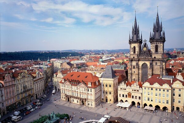 Zamek w pobliżu placu w Pradze