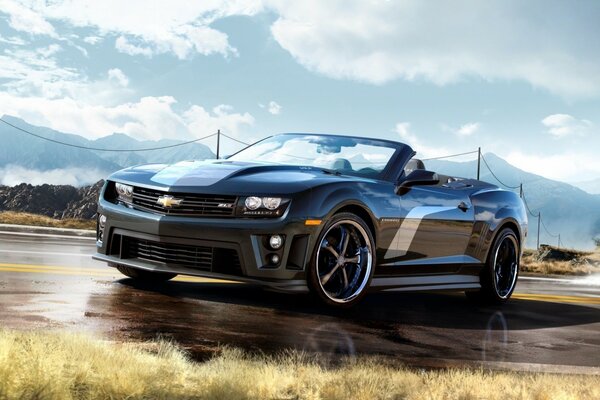 Auto Camaro Cabrio, schwarz