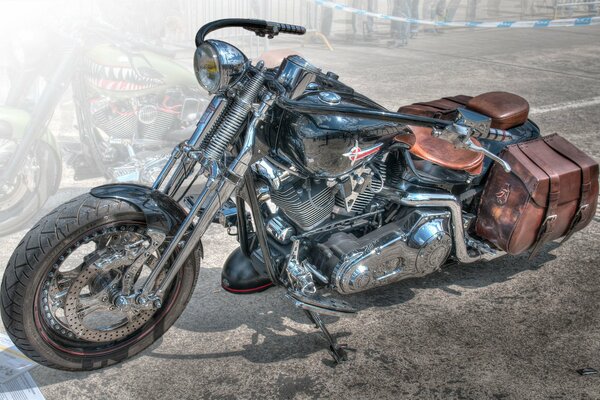 Ein stilvolles und leistungsstarkes Harley-Motorrad