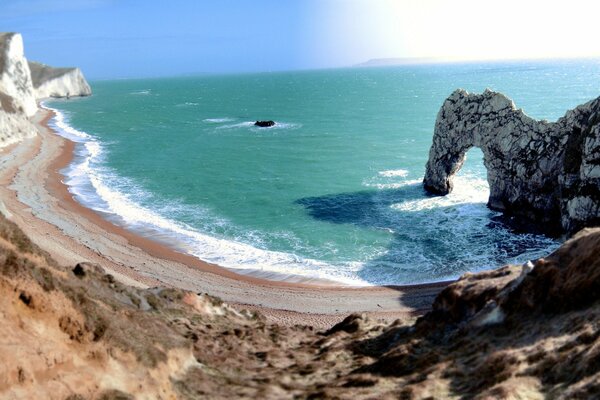 Bellezza del paesaggio marino e della costa sabbiosa