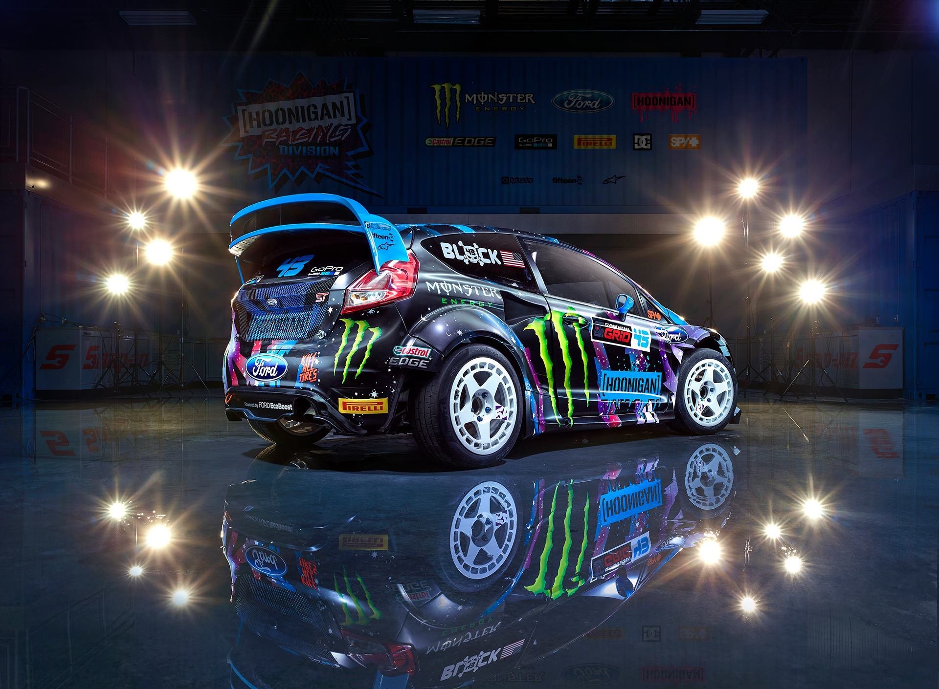 ford fiesta rx43 2015 ken bloque hoonigan deportes división trasera