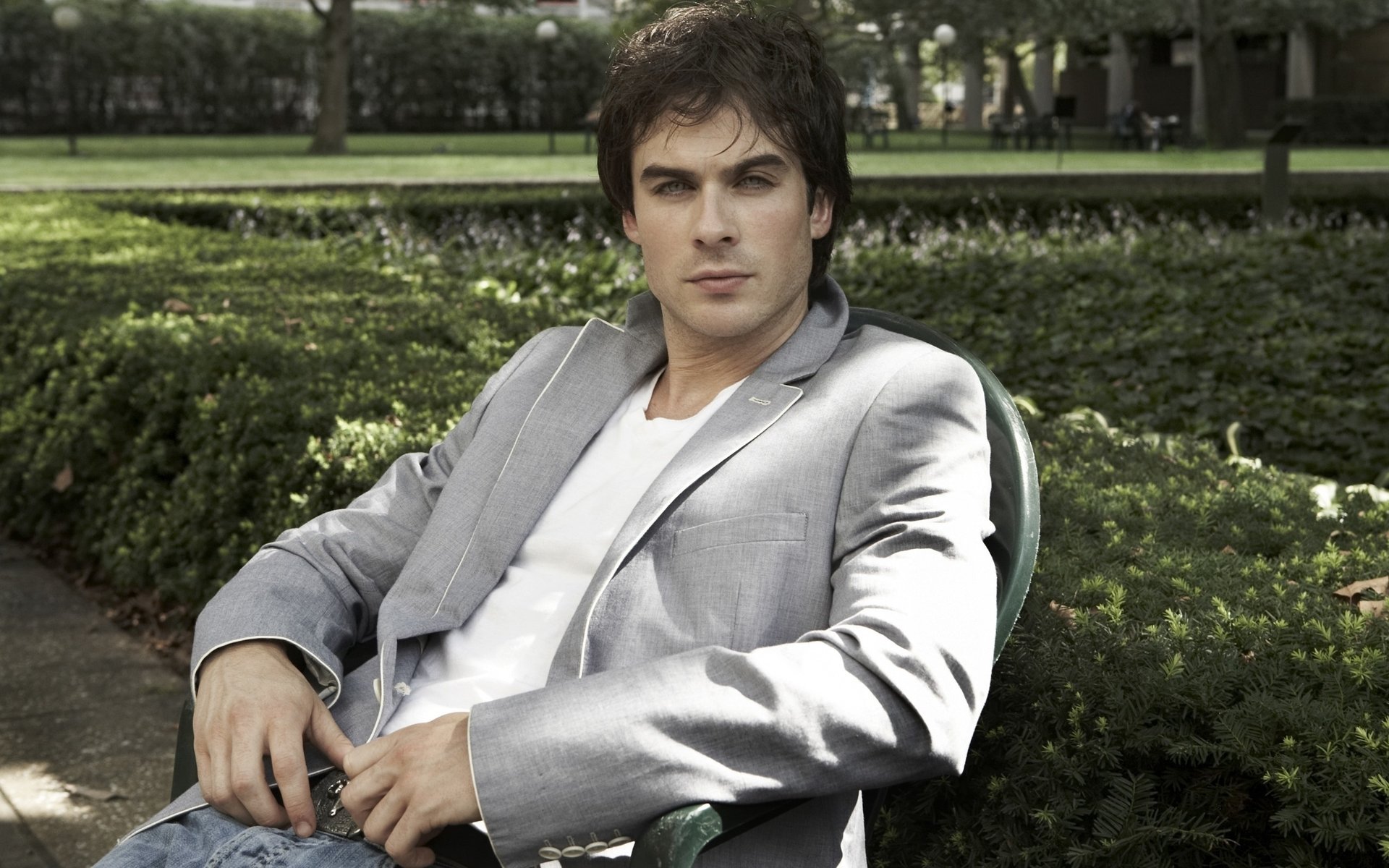 ian somerhalder actor chaqueta gris morena celebridad traje mirada foto arbustos hombres retrato cara guapo sexy ojos