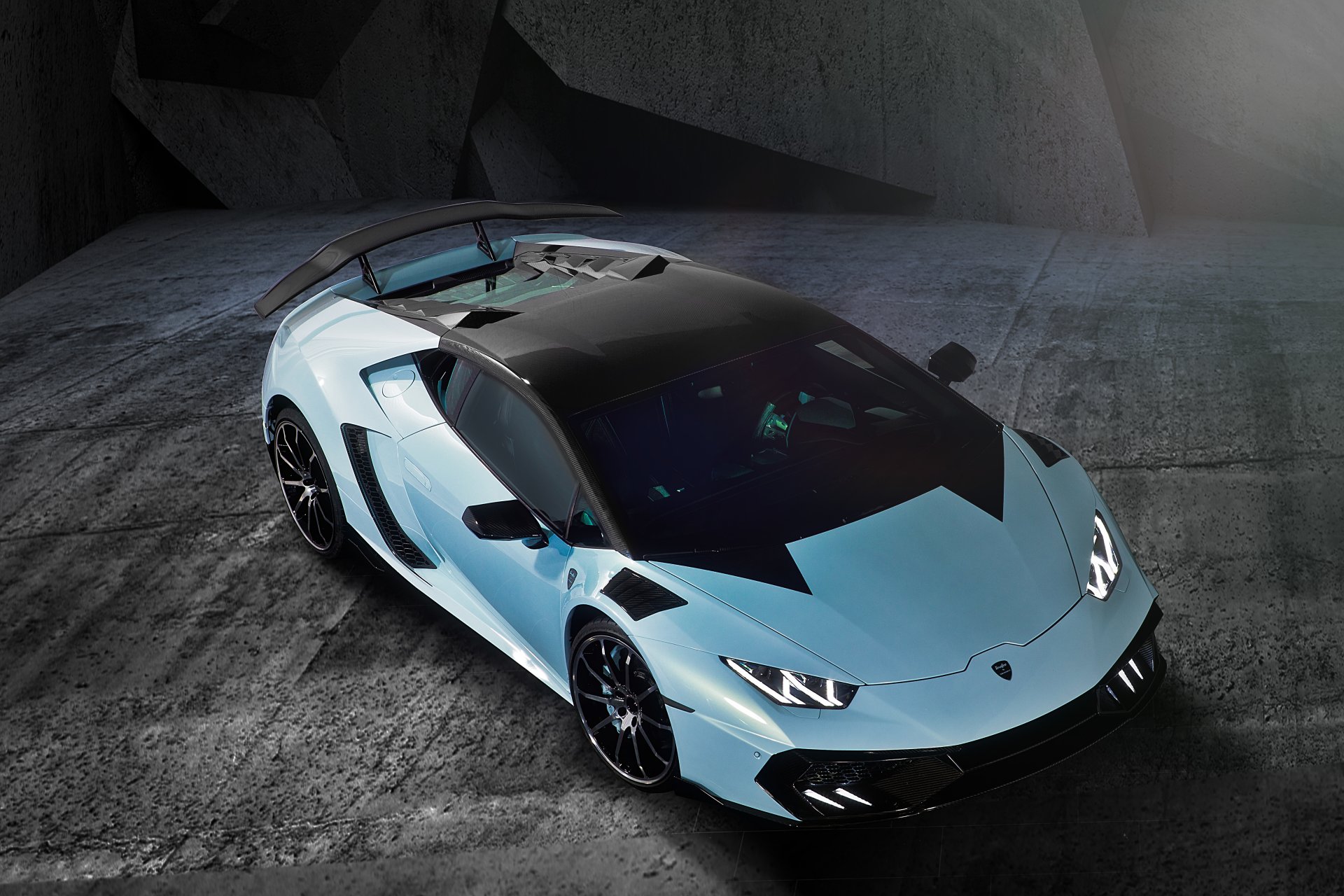 lamborghini huracan 1000hp mansory torofeo supercar top view