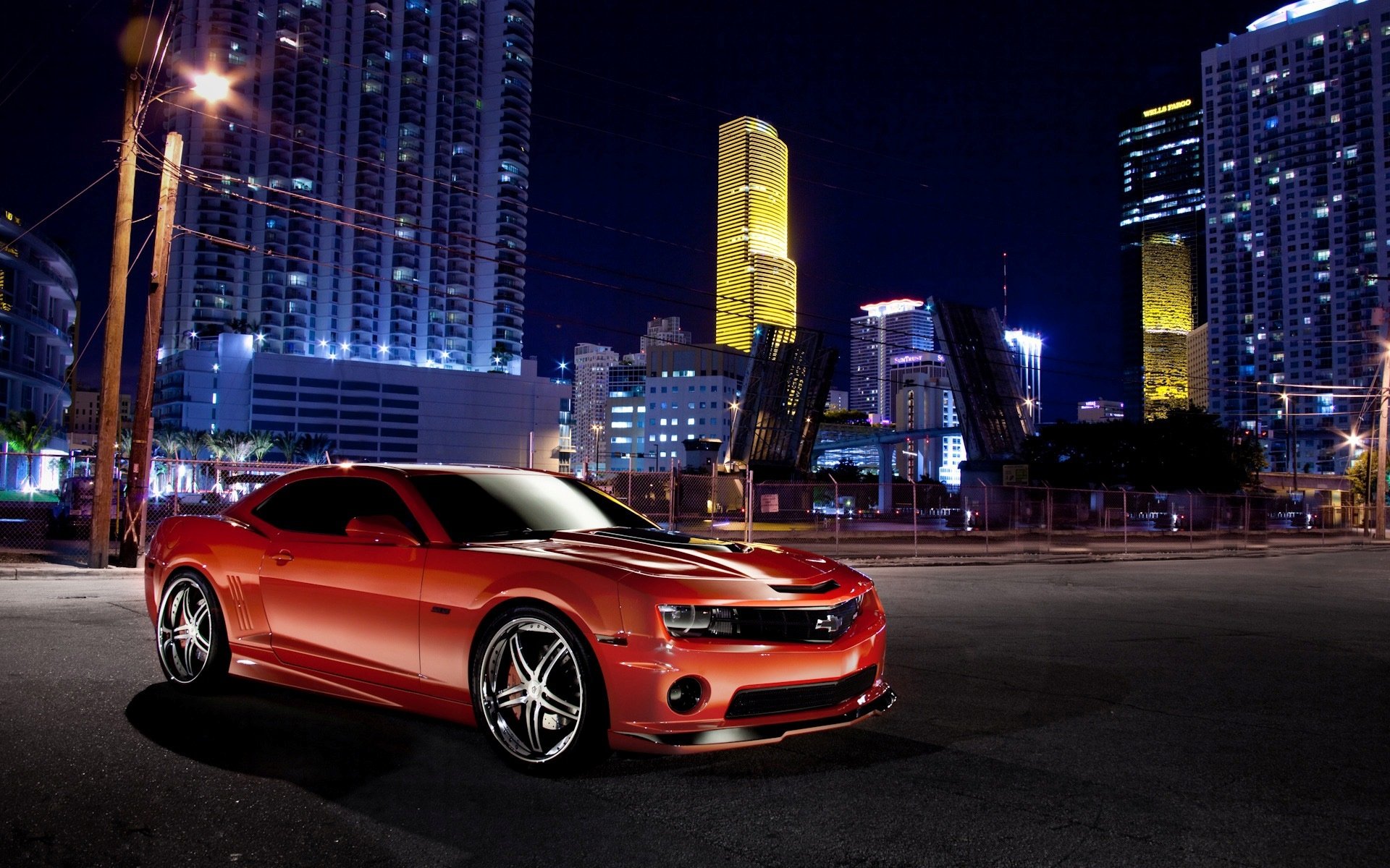 chevrolet camaro red chevrolet camaro red night city