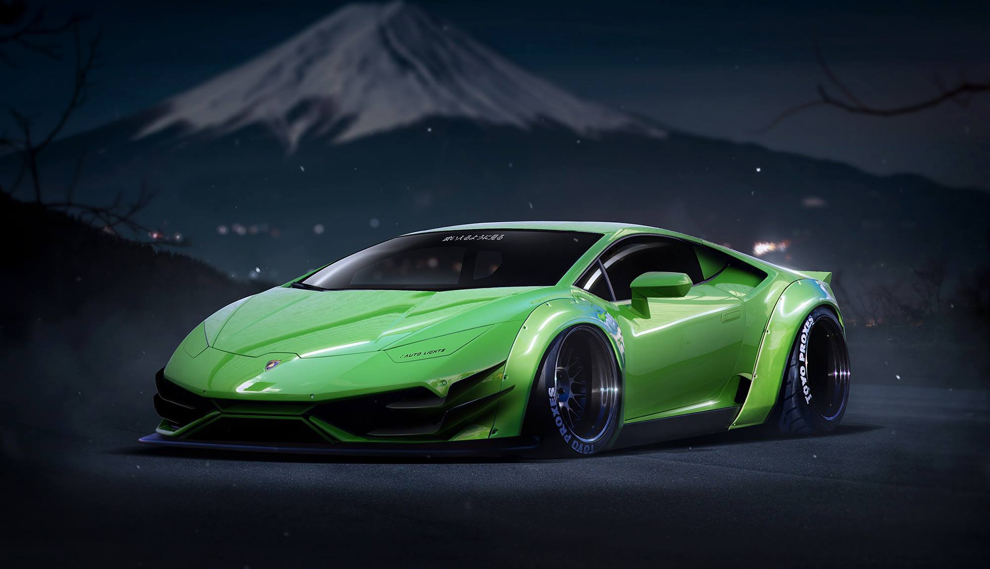 lamborghini urakan lp640-4 libertad paseo lb rendimiento verde potencia superdeportivo tuning por khyzyl salem