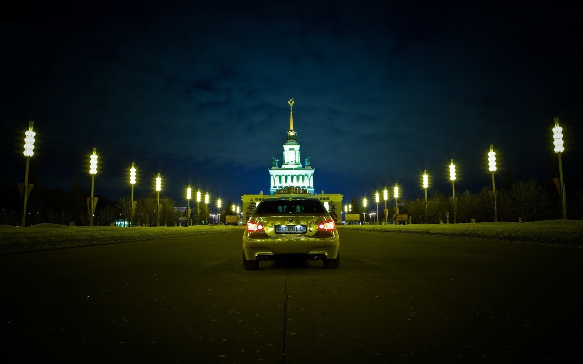 carretera luz coche bmw noche mar