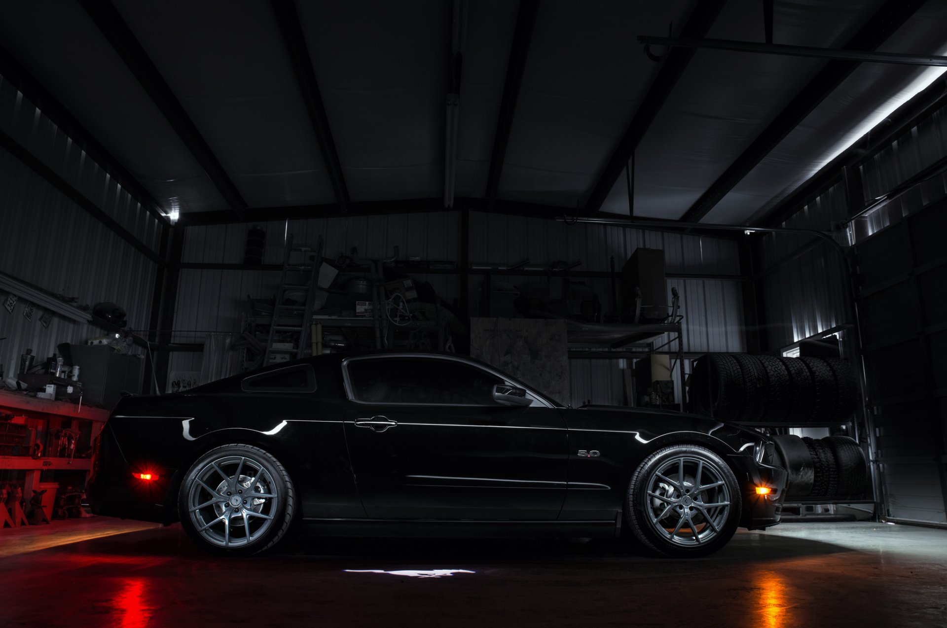 ford mustang gt black ford garage section drive