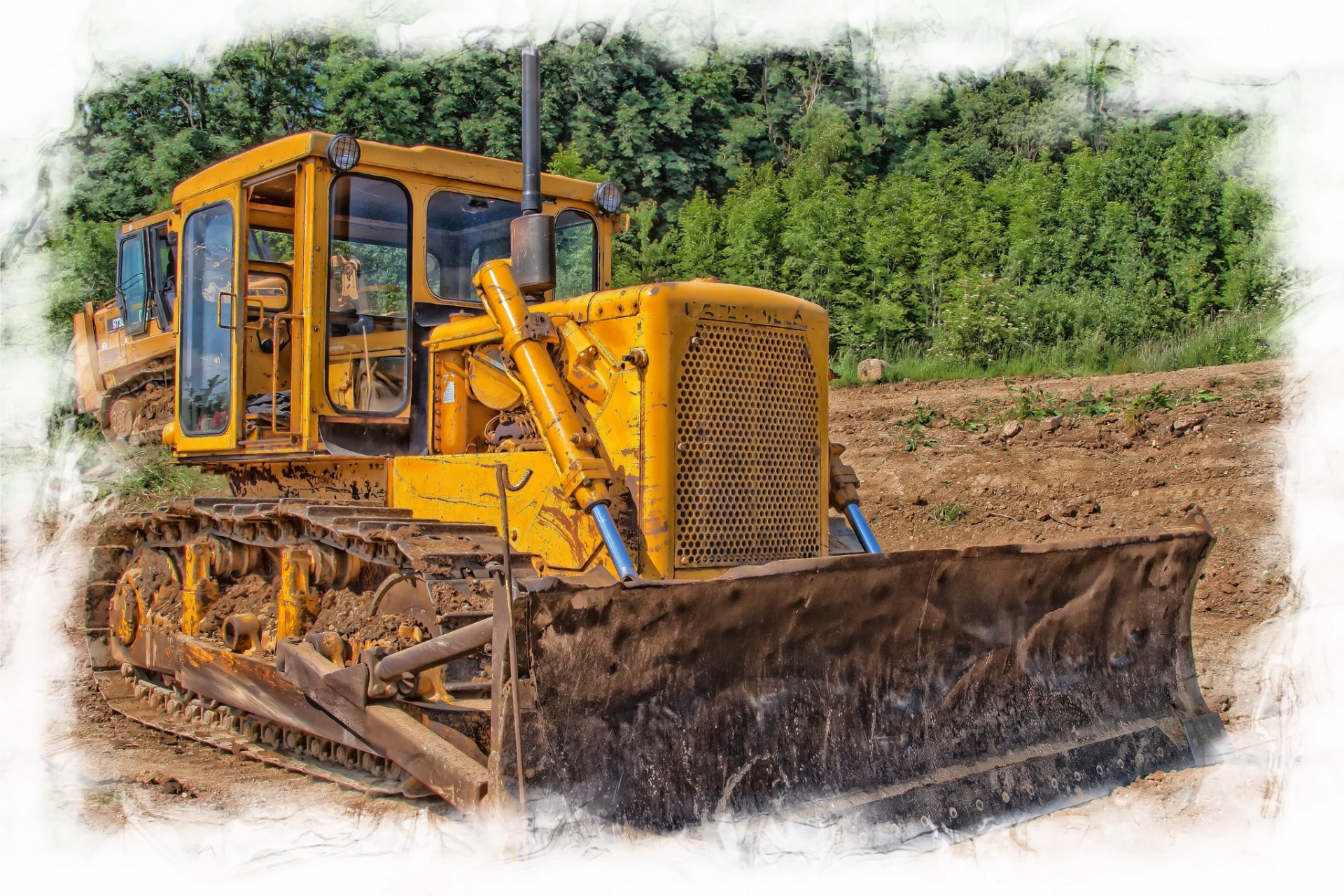 tractor track equipment the field