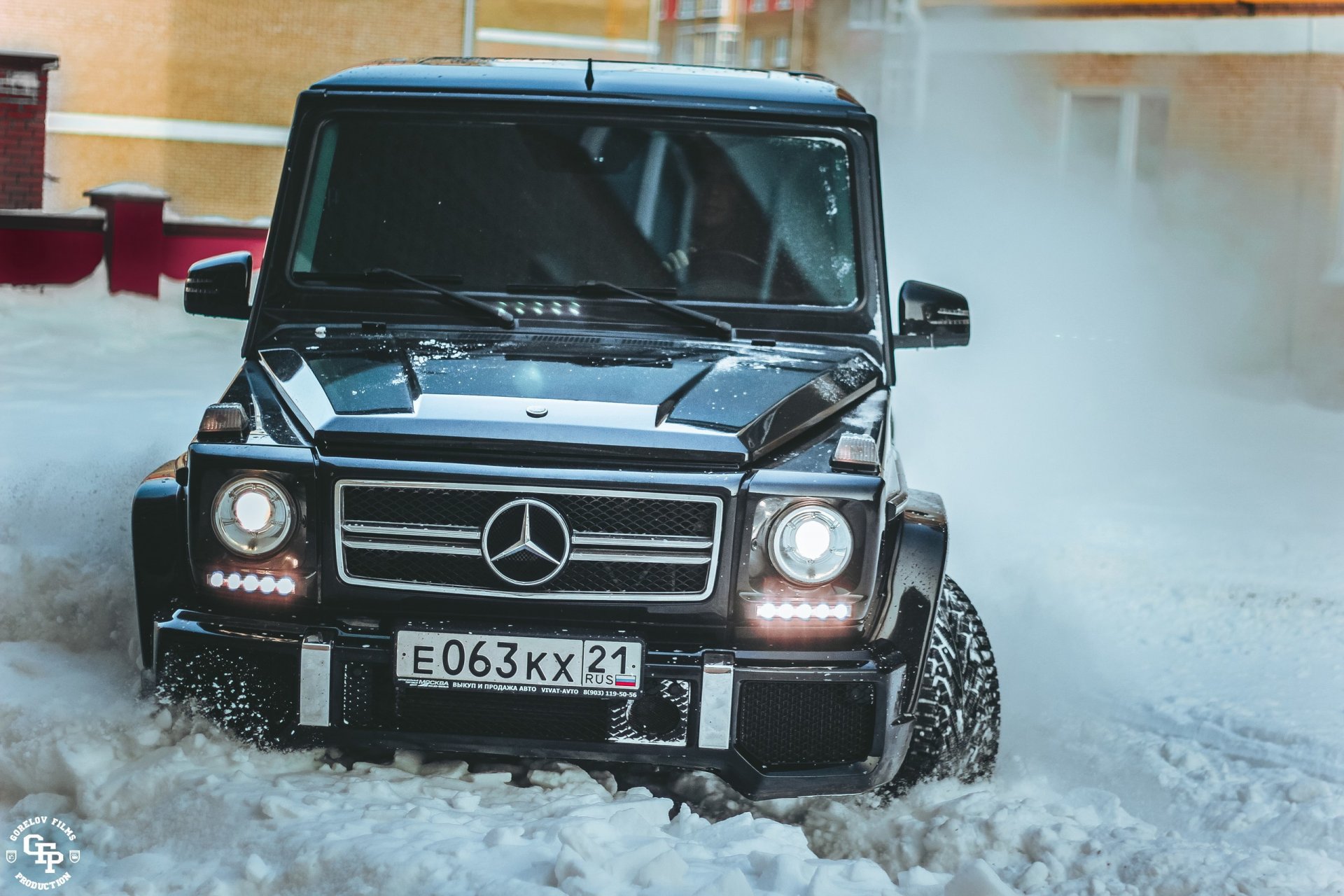 producción de películas quemadas fotografía fotógrafo mercedes-benz nieve invierno antes