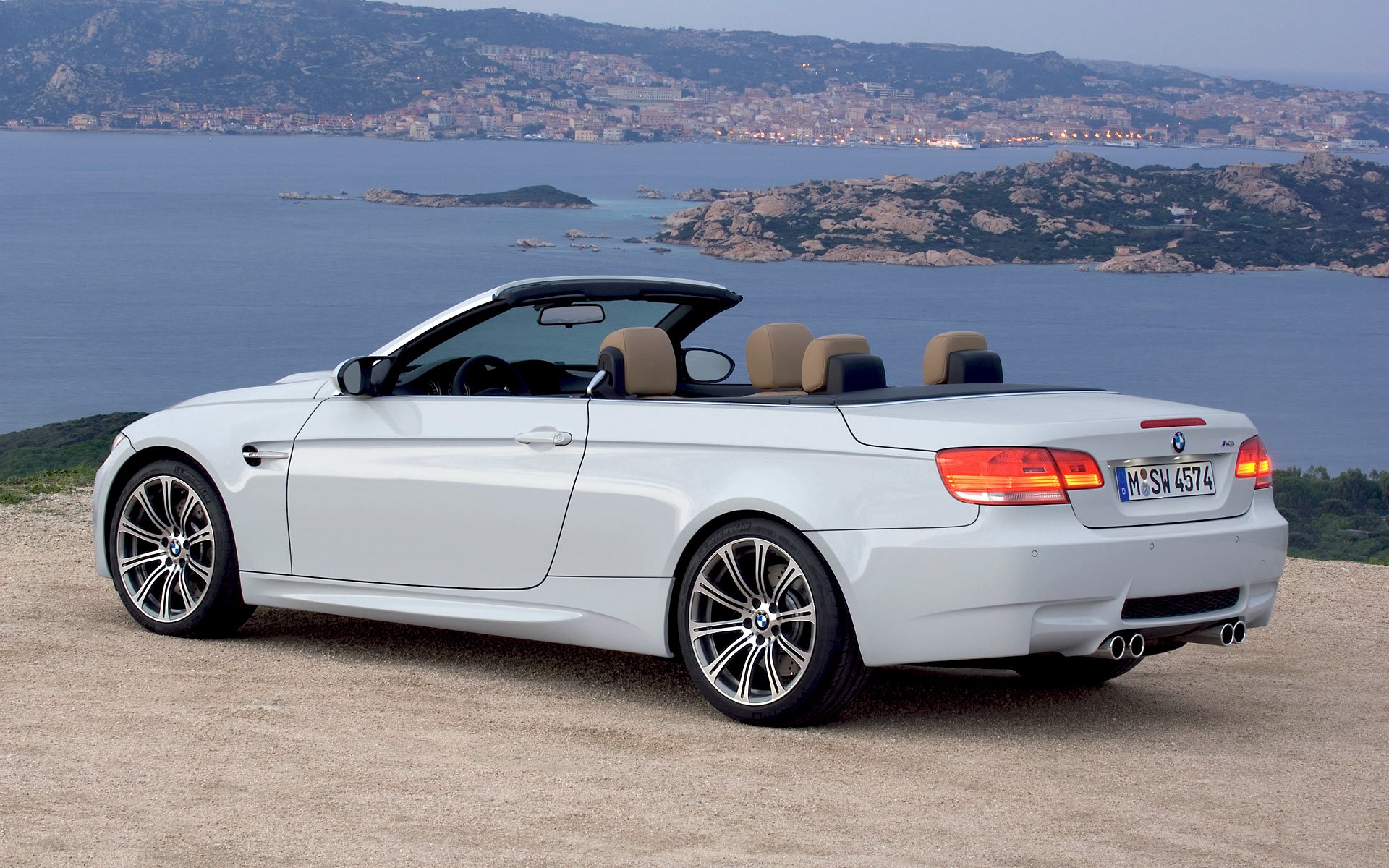 bmw m3 auto cabrio weiß bmw auto stadt wasser