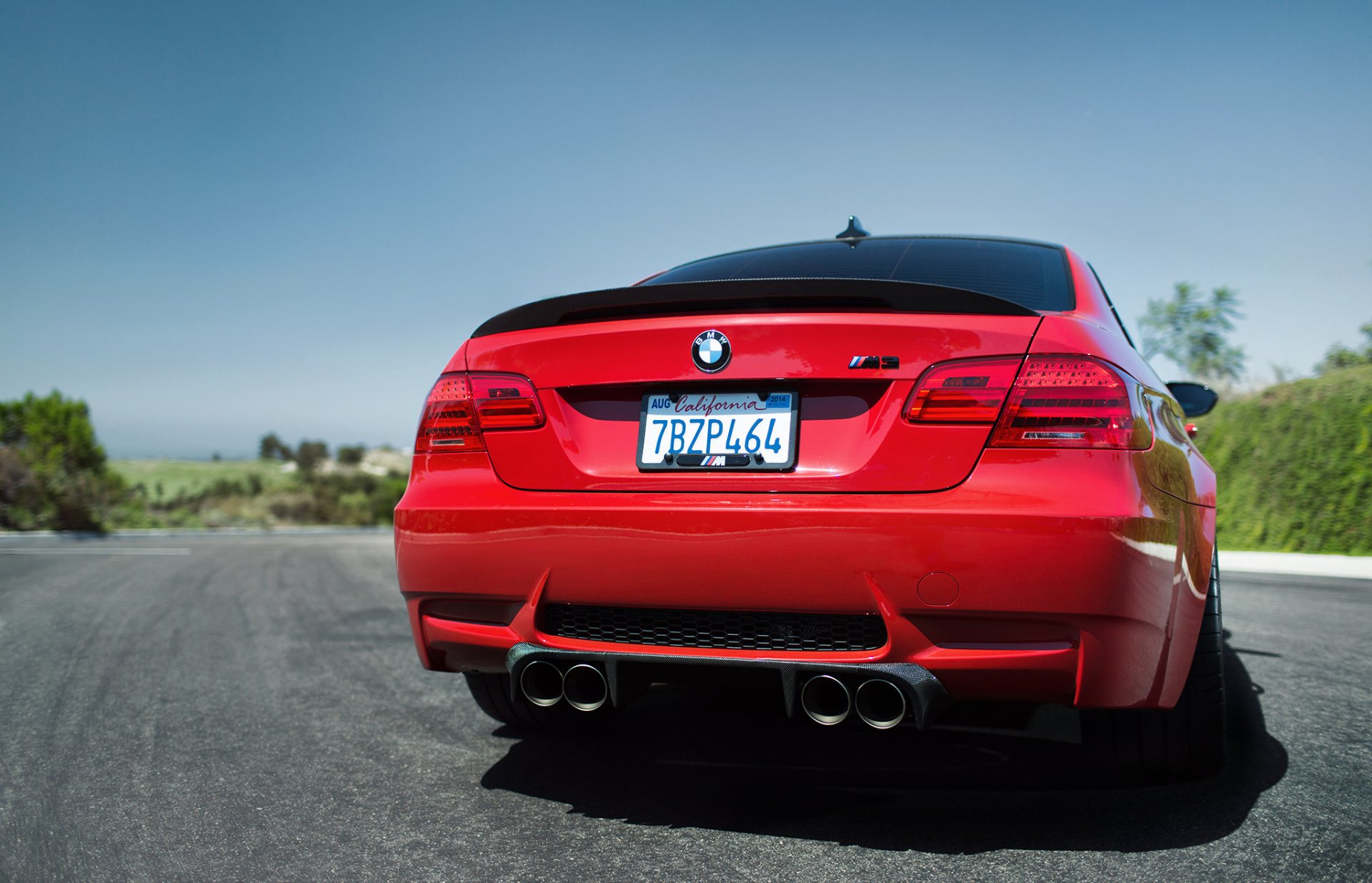 bmw e92 m3 red bmw red rear