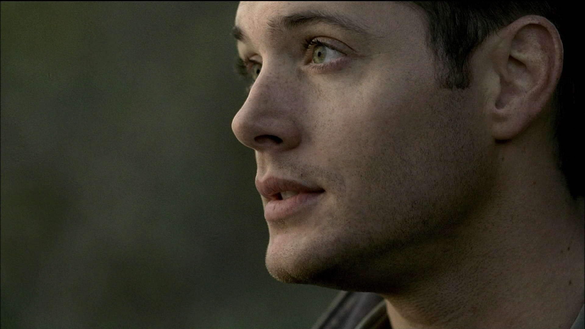 upernatural dean dean jensen ackles mężczyzna profil zielone oczy oczy twarz portret jensen ackles