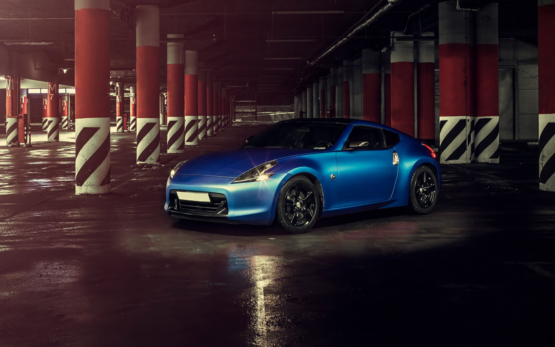 nissan 370z car blue avtooboi hq wallpaper