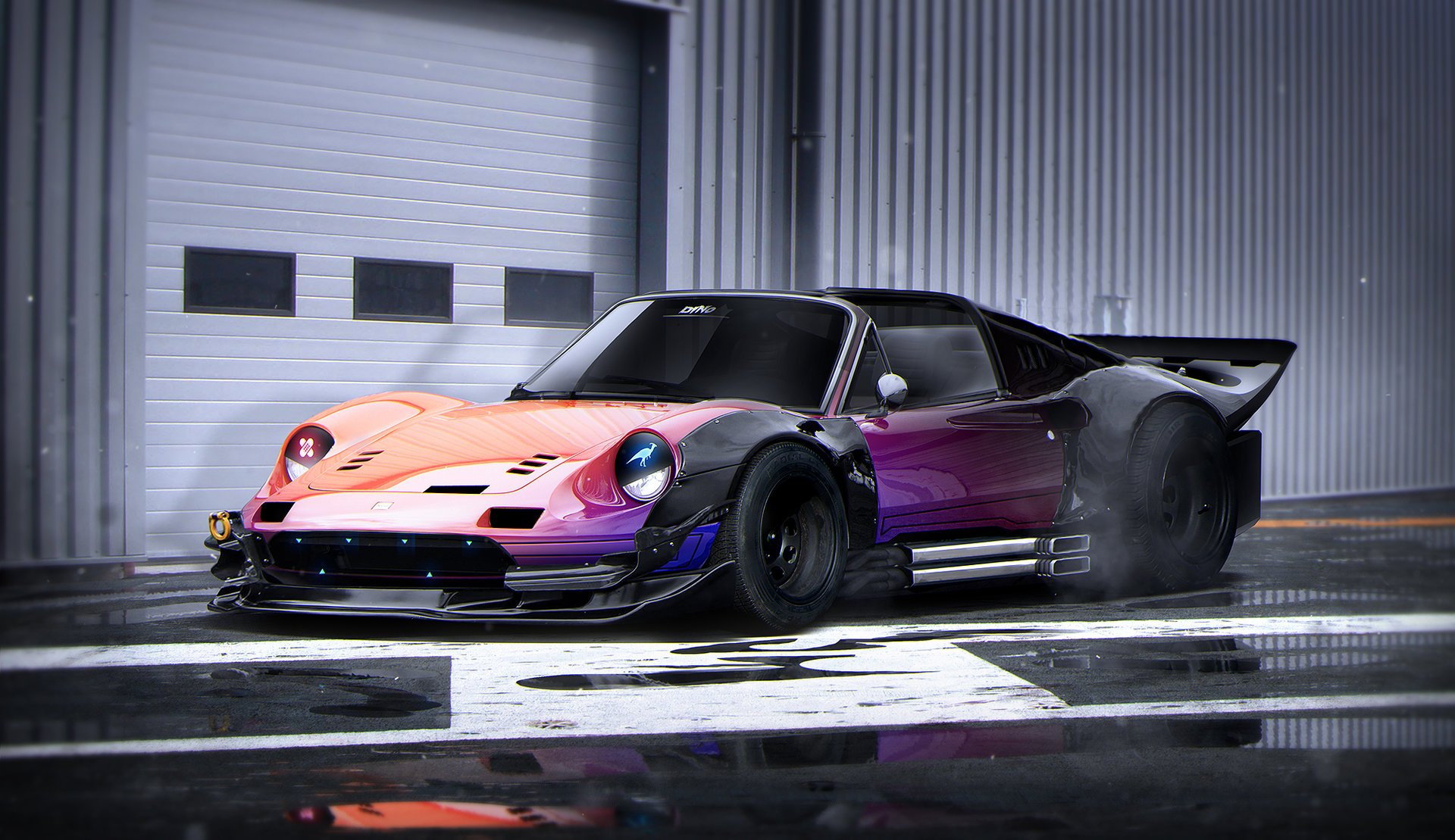 ferrari dino zukunft tuning perlglanz farbe rendering von khyzyl salem