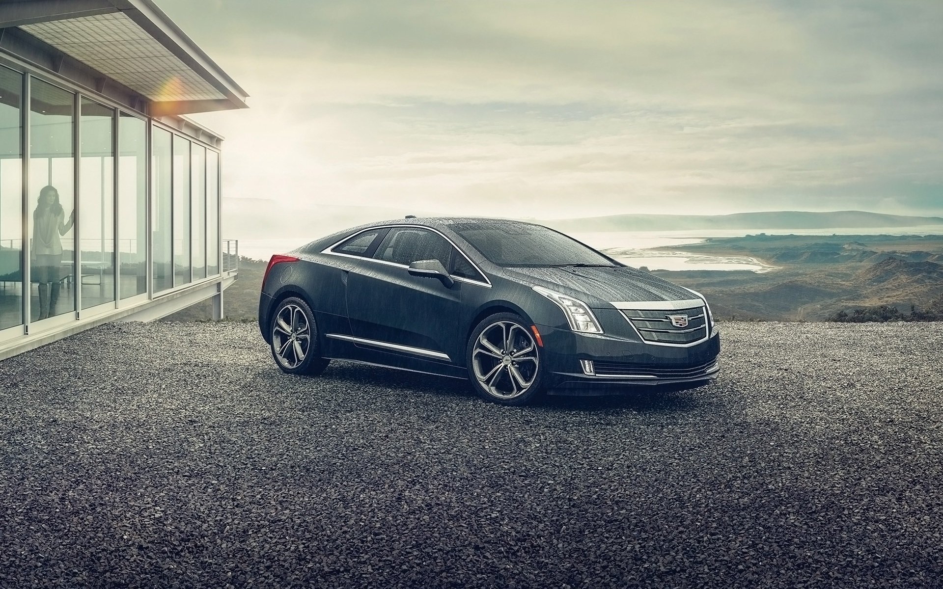 cadillac elr cadillac elr coupe front girl background