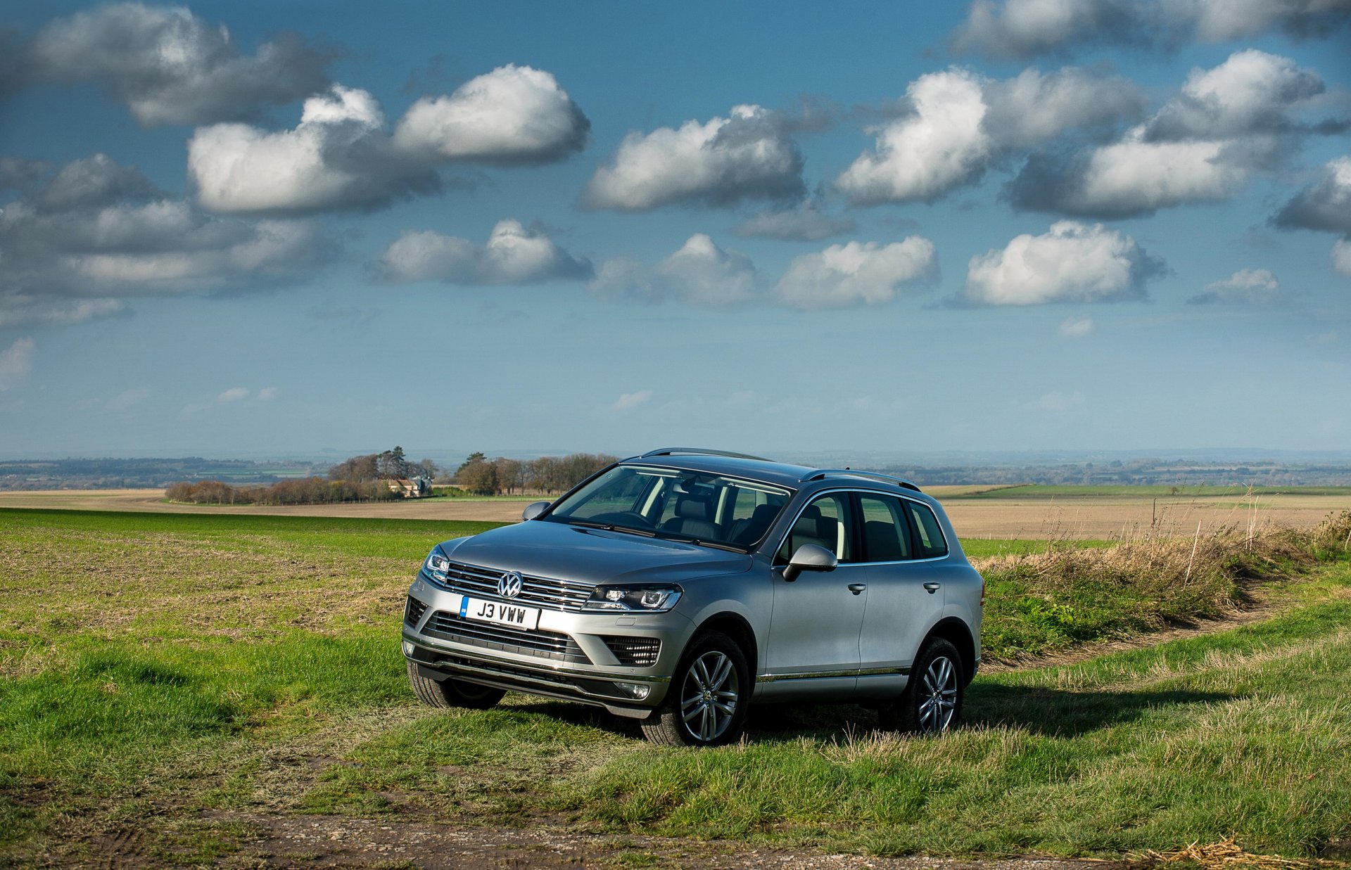 volkswagen paysage ciel 2014 touareg se gris voiture photo