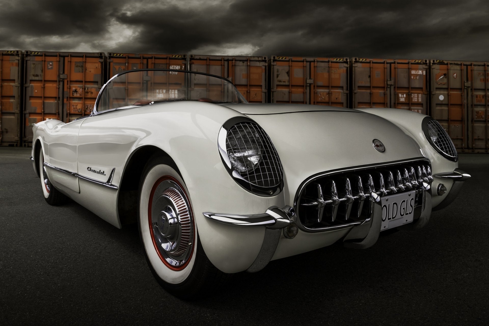 chevrolet corvette chevrolet 1954 front classic retro