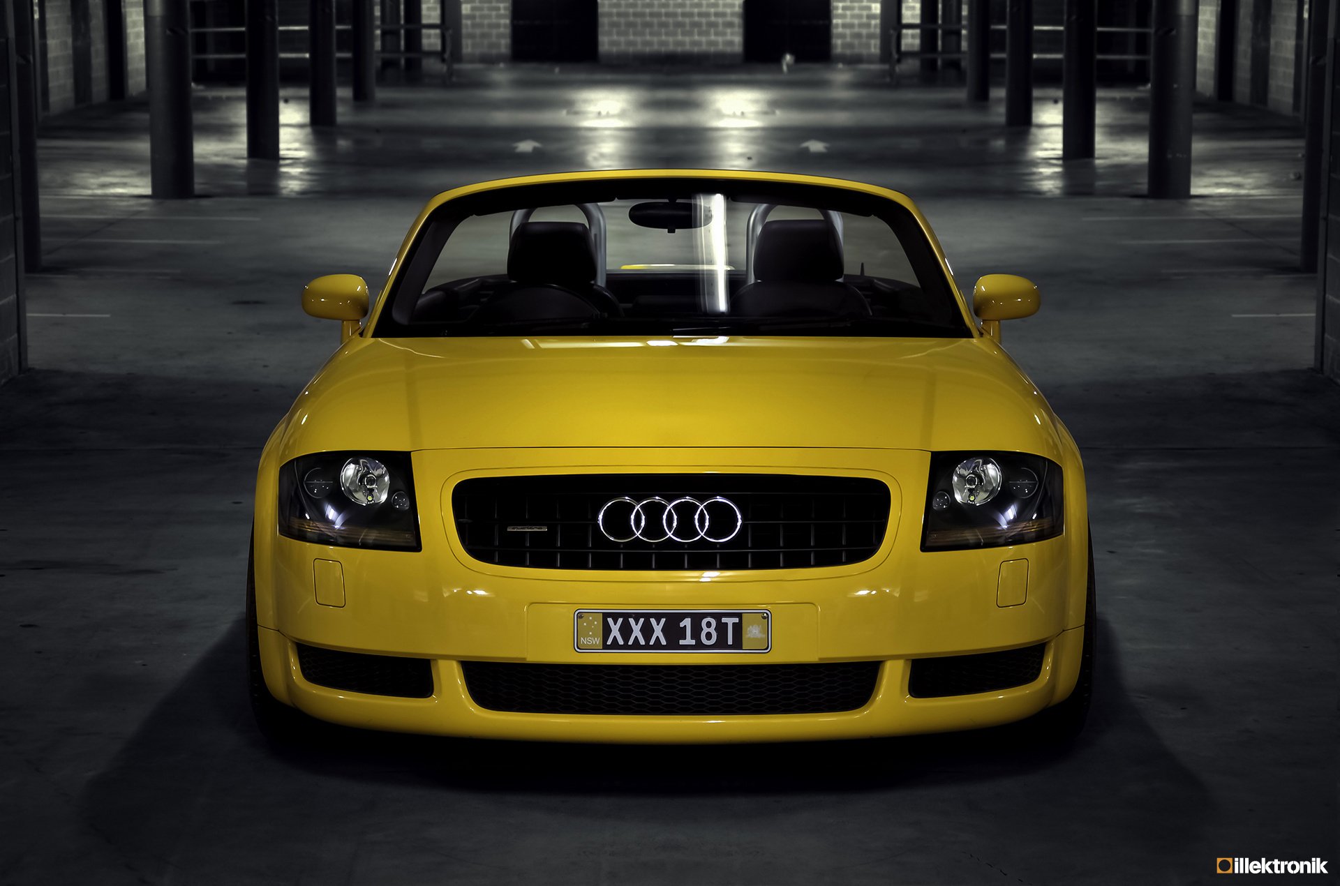 audi tt mk1 audi tt coupé coche deportivo amarillo roadster hangar frente audi auto amarillo auto coche carretilla fresca foto diseño faros estacionamiento automóviles vehículos vehículos