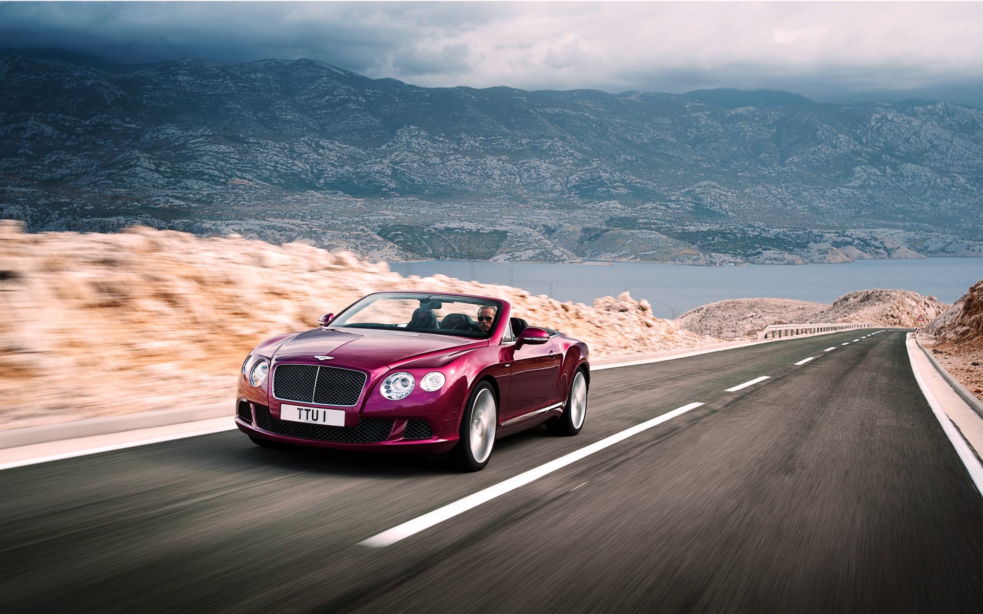 bentley continental gt auto viola strada convertibile anteriore bentley