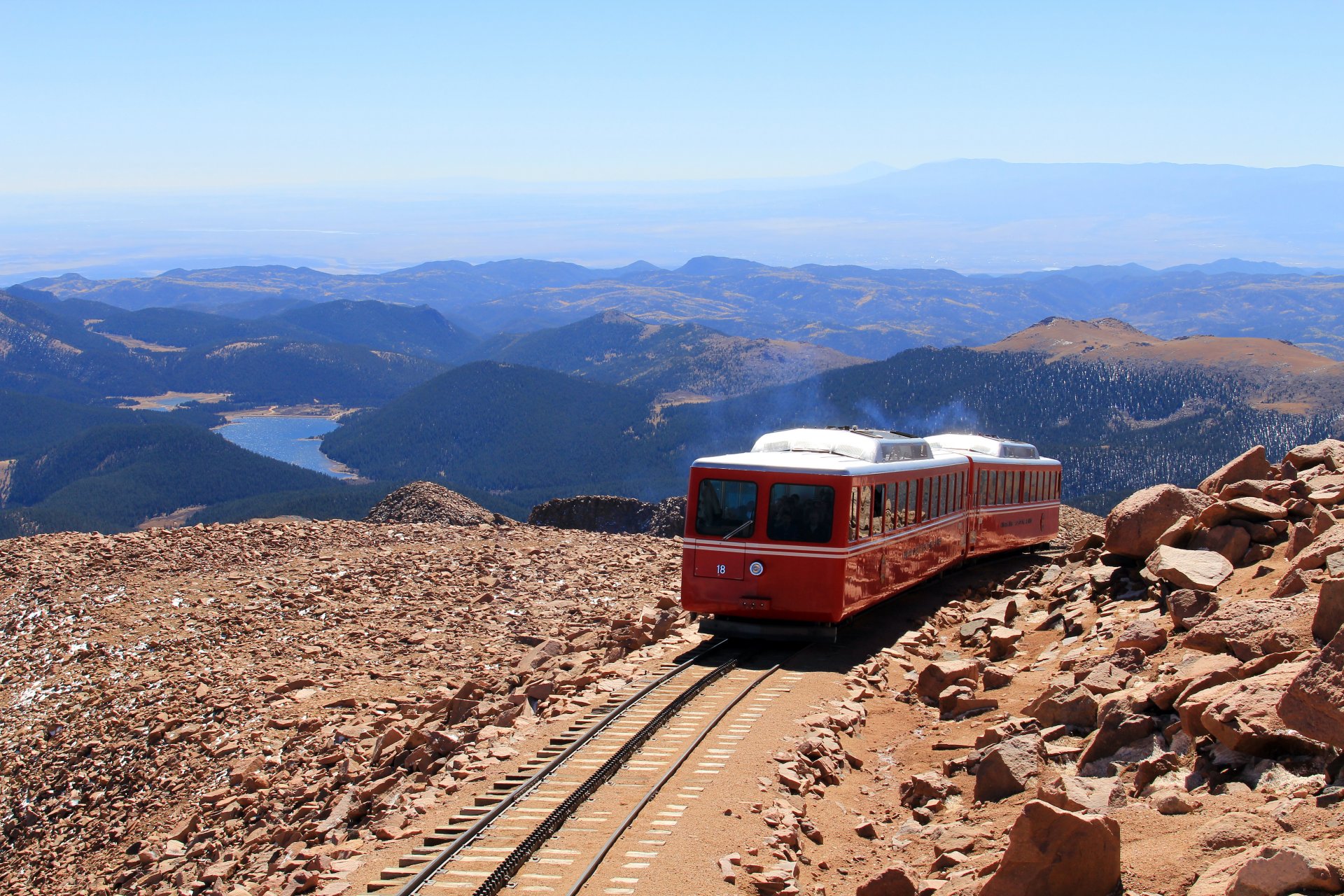 mountain train landscape