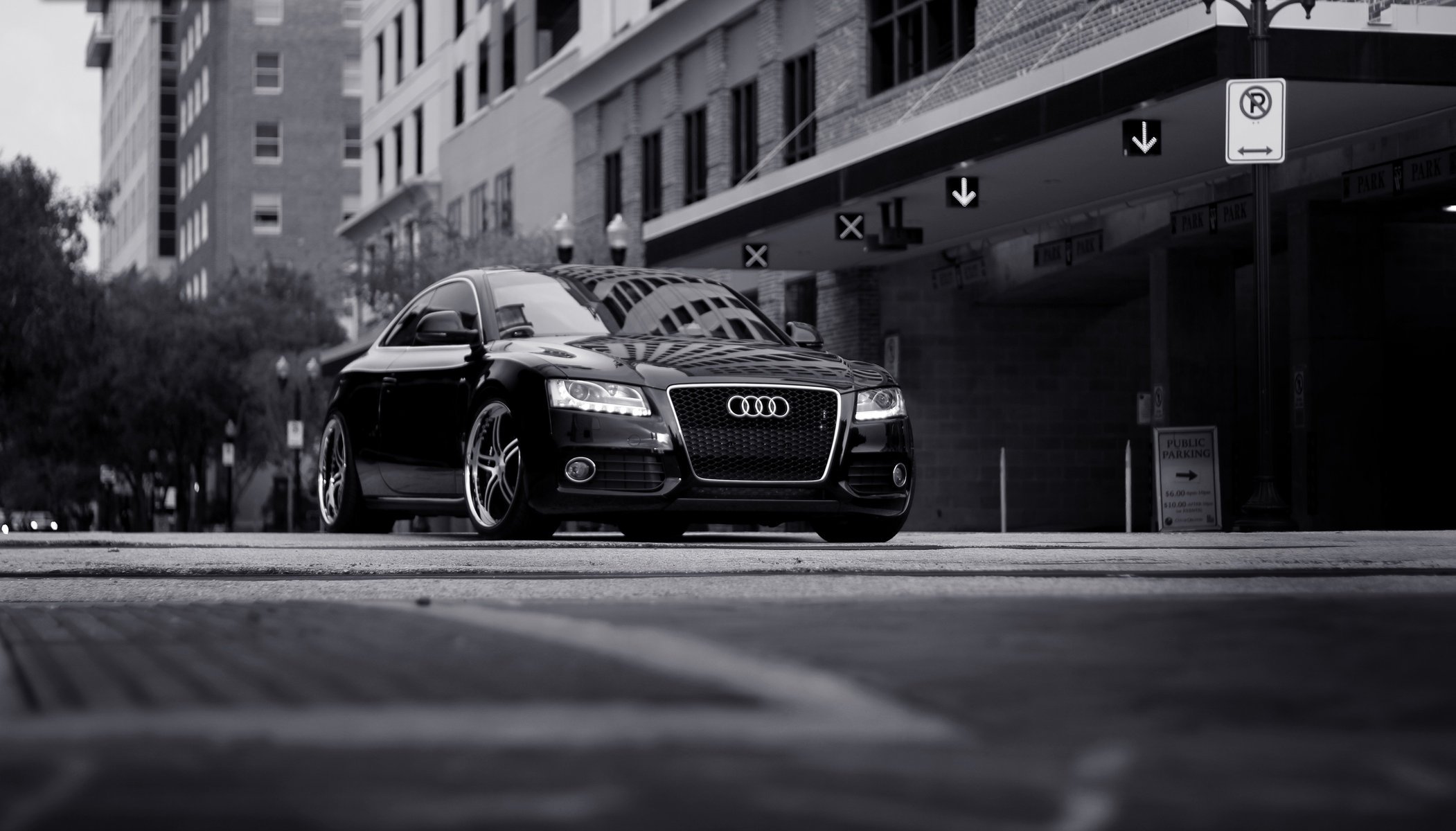 auto fondo negro audi estilo diseño ruedas faros calle carretera casa estacionamiento foto automóviles vehículos vehículos tuning bb ciudad