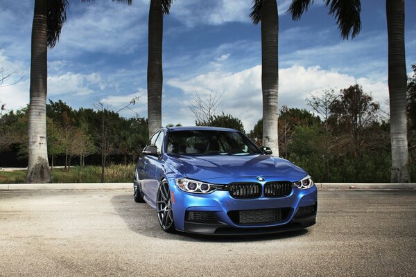 BMW Serie 3 sintonizzata blu