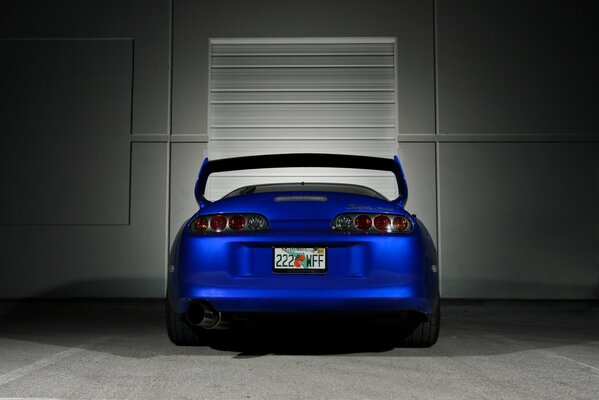 Toyota Supra blue car