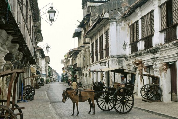 Carro con caballo en Filipinas