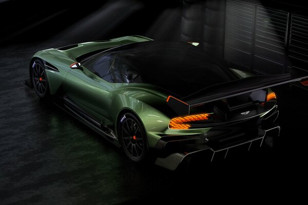 Green Aston Martin vulcanS