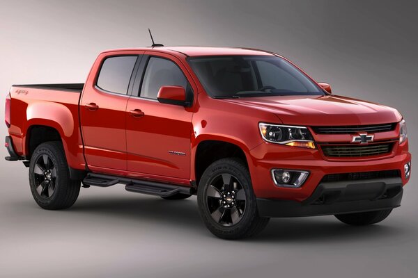 Chevrolet Colorado en rojo