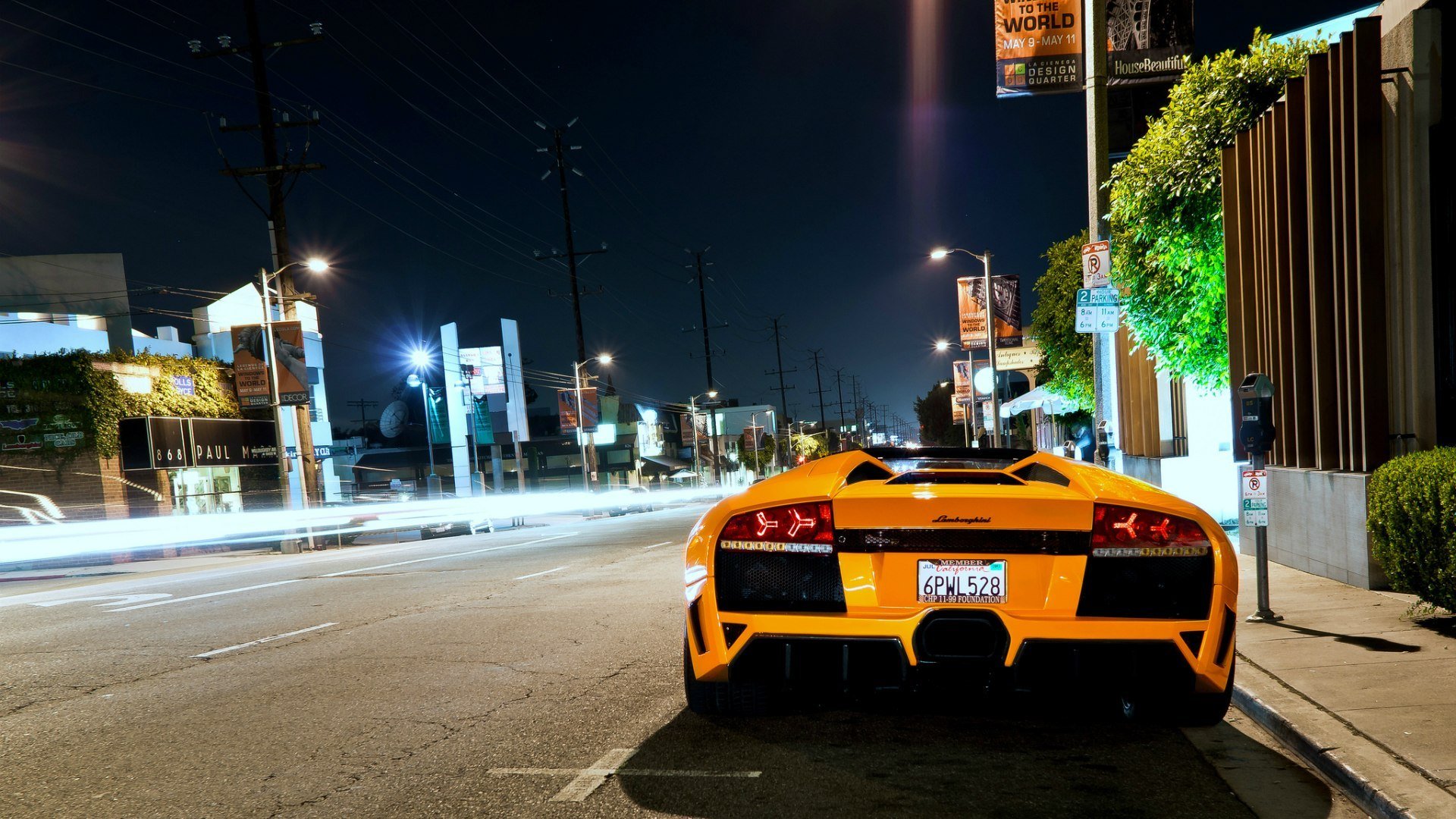 lamborghini murcielago roadster strada notte