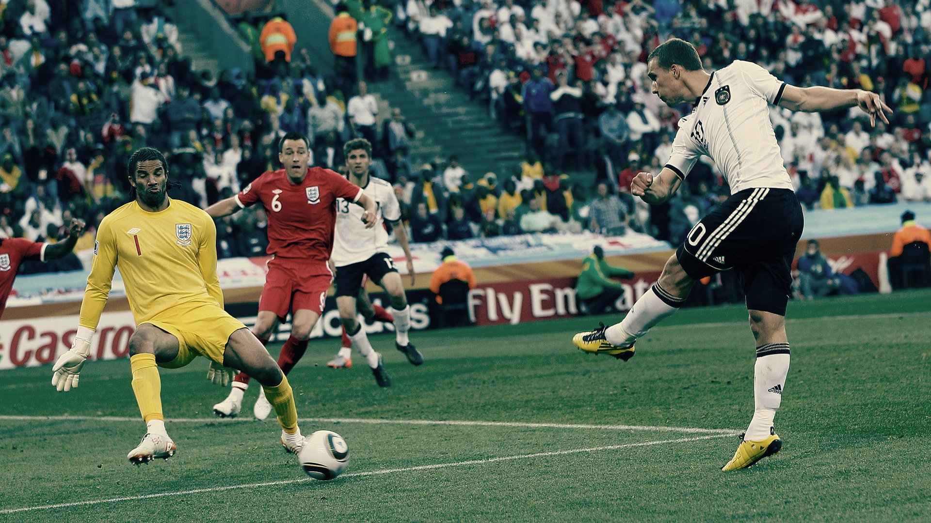 world cup 2010 james terry lucas podolski deutschland england south africa germany fútbol estadio césped juego campo futbolista jugadores patada aficionados pelota