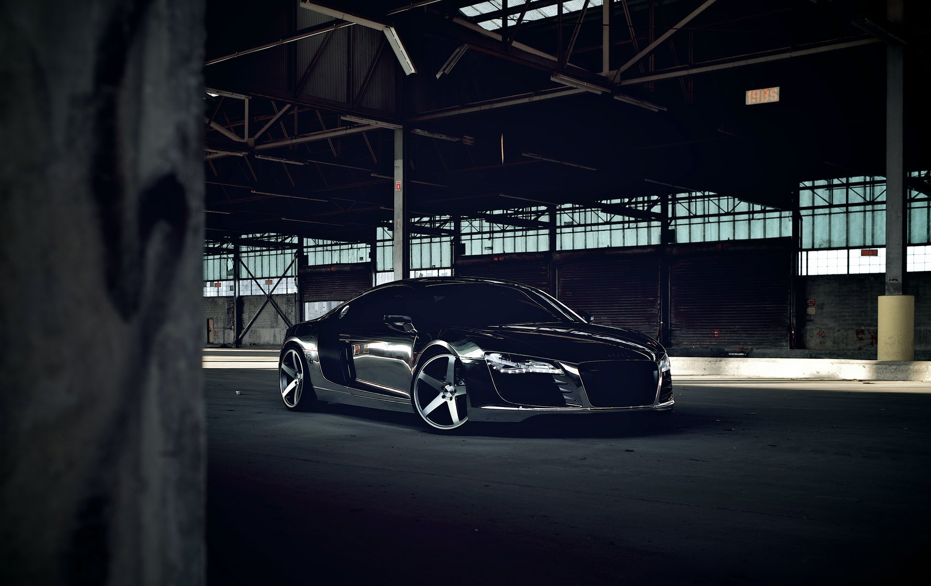 audi r8 chrome cw-5 matte black audi wheel