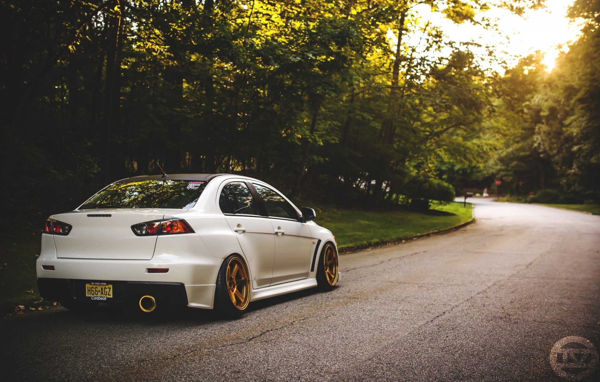 mitsubishi evolution evo x lancer gold road light