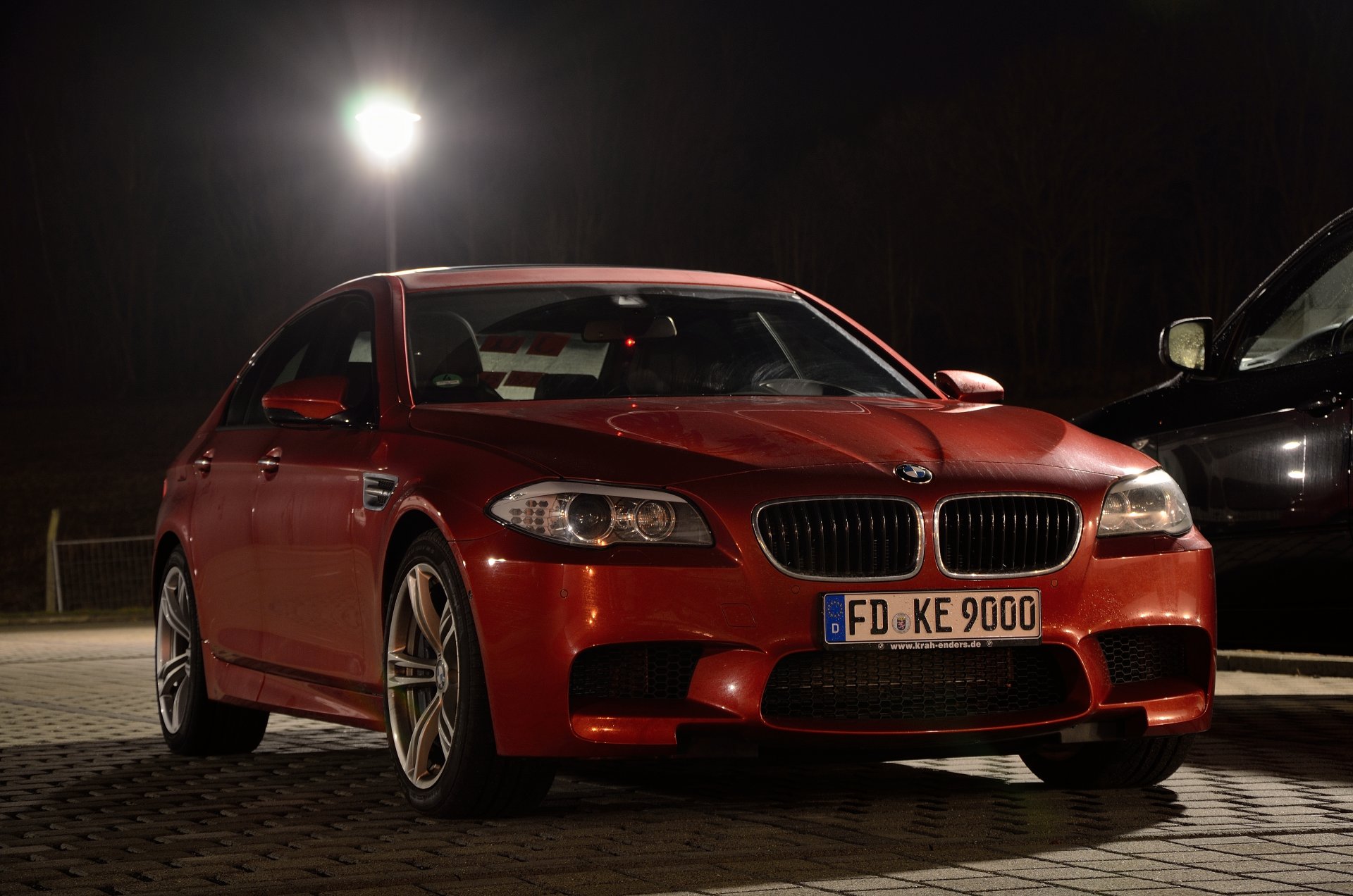 abend laterne auto bmw m5 bmw