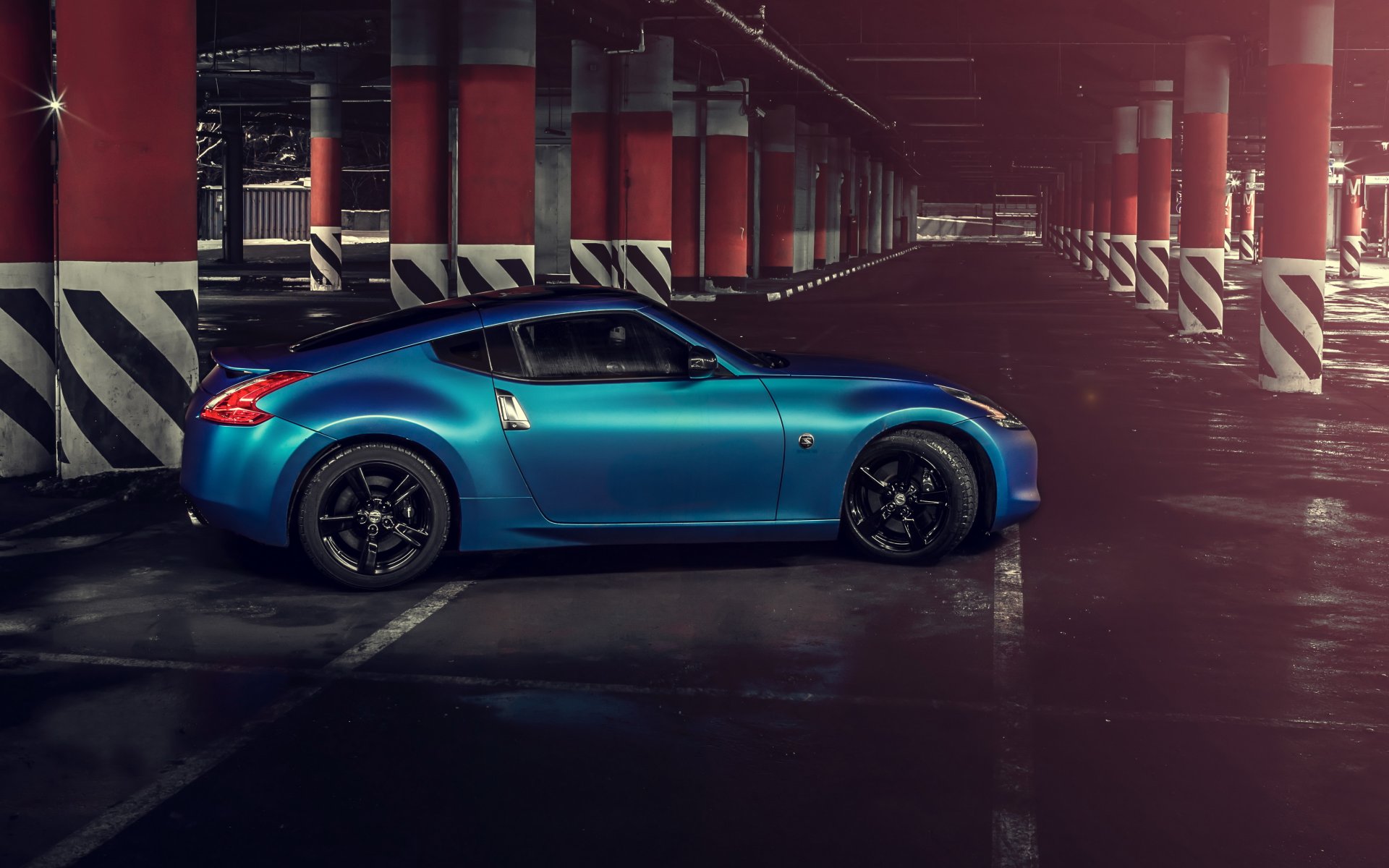 nissan 370z auto blau hq hintergrundbilder