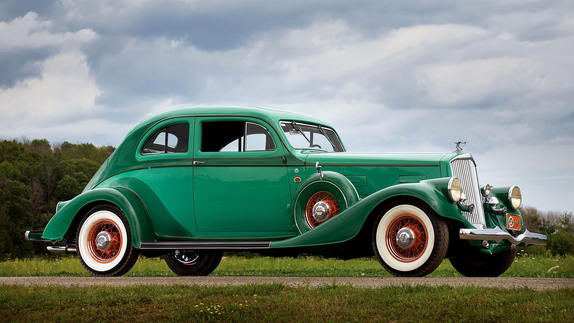 ky clouds retro sedan light radiators grille