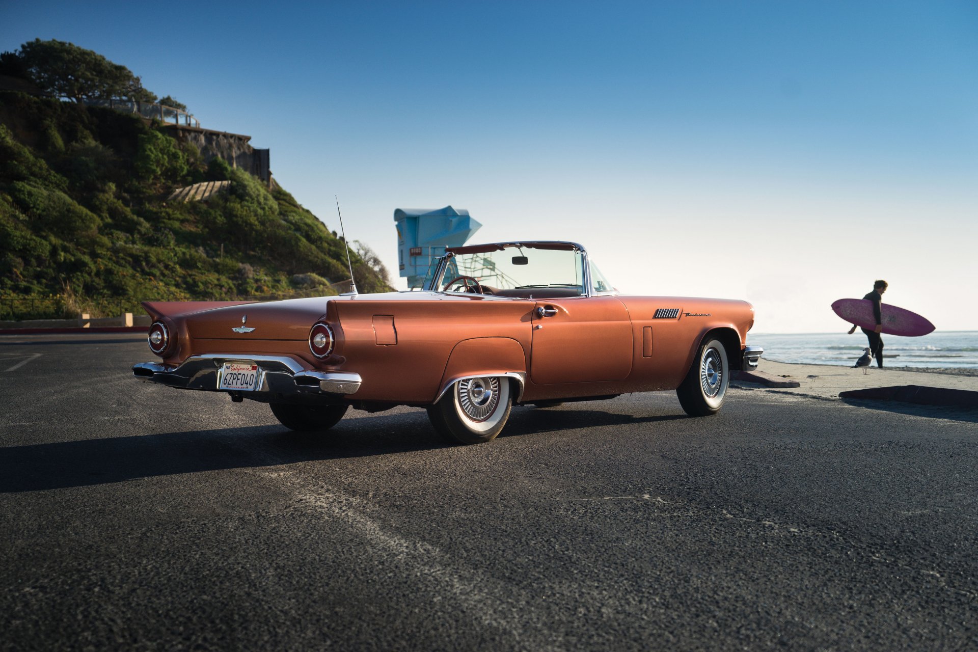 1957 ford thunderbird t-vogel spezielle überlastet thunderbird klassiker straße