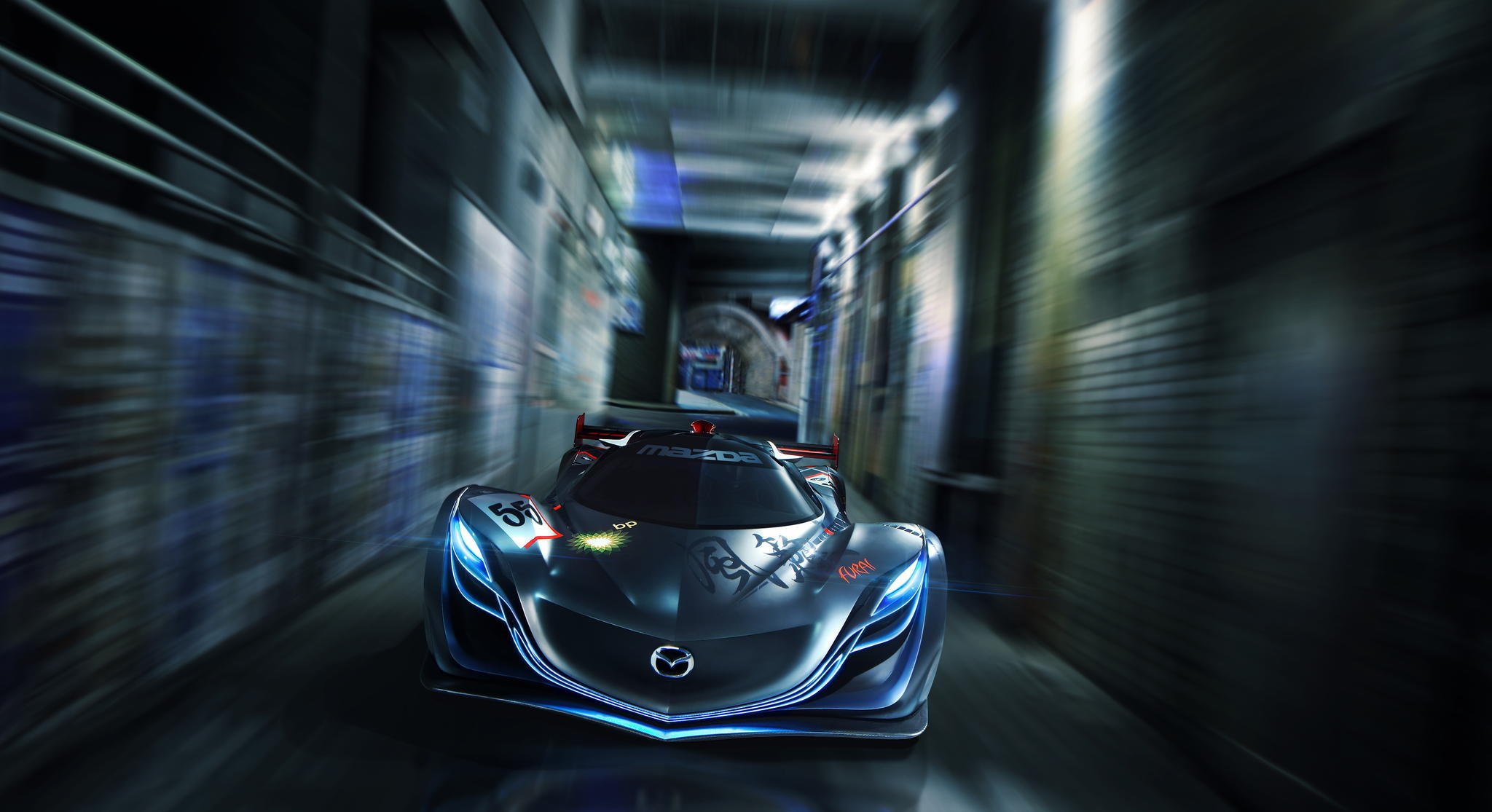 mazda furai konzept auto mazda furai geschwindigkeit vorne