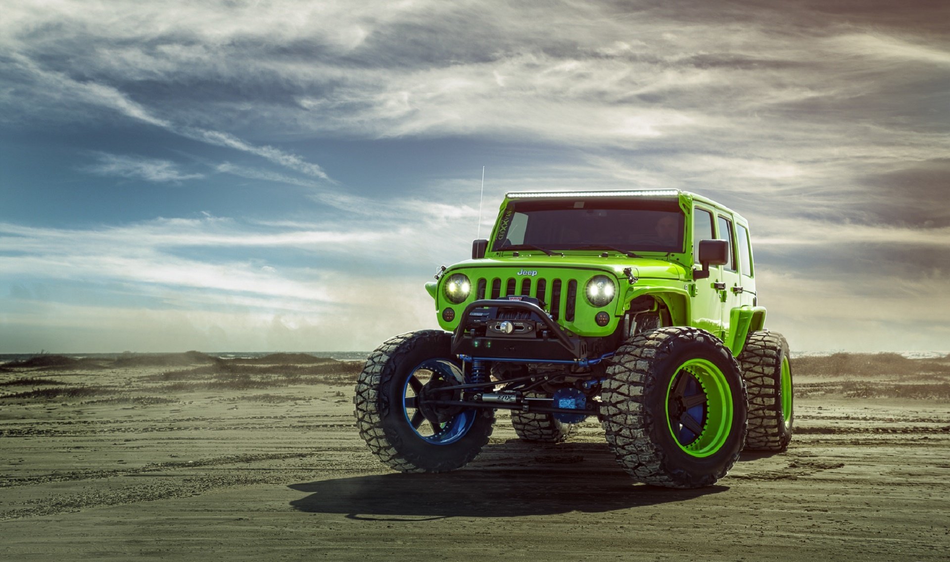 jeep wrangler adv1 track function custom forged wheels green front