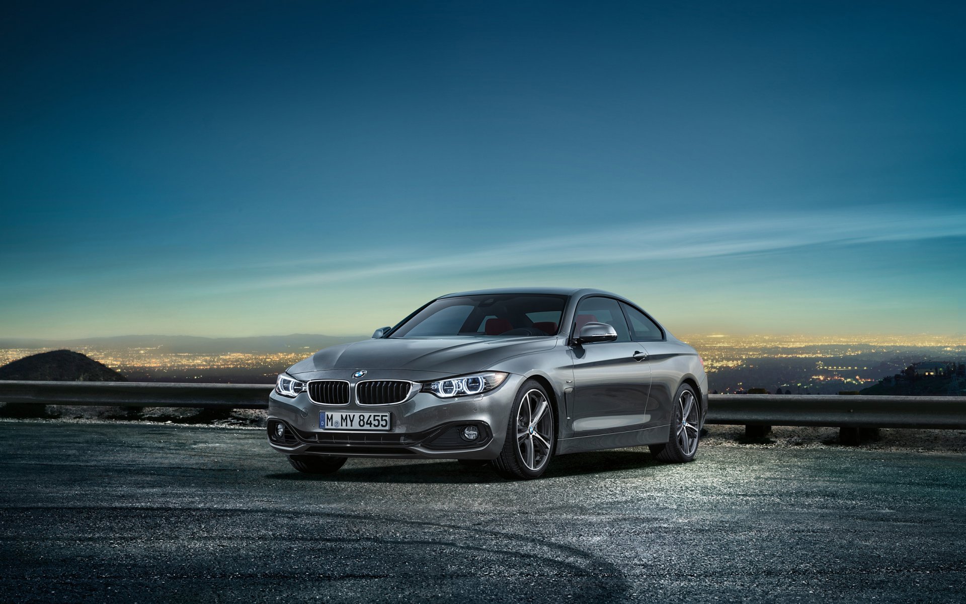 bmw vierte reihe coupé landschaft himmel