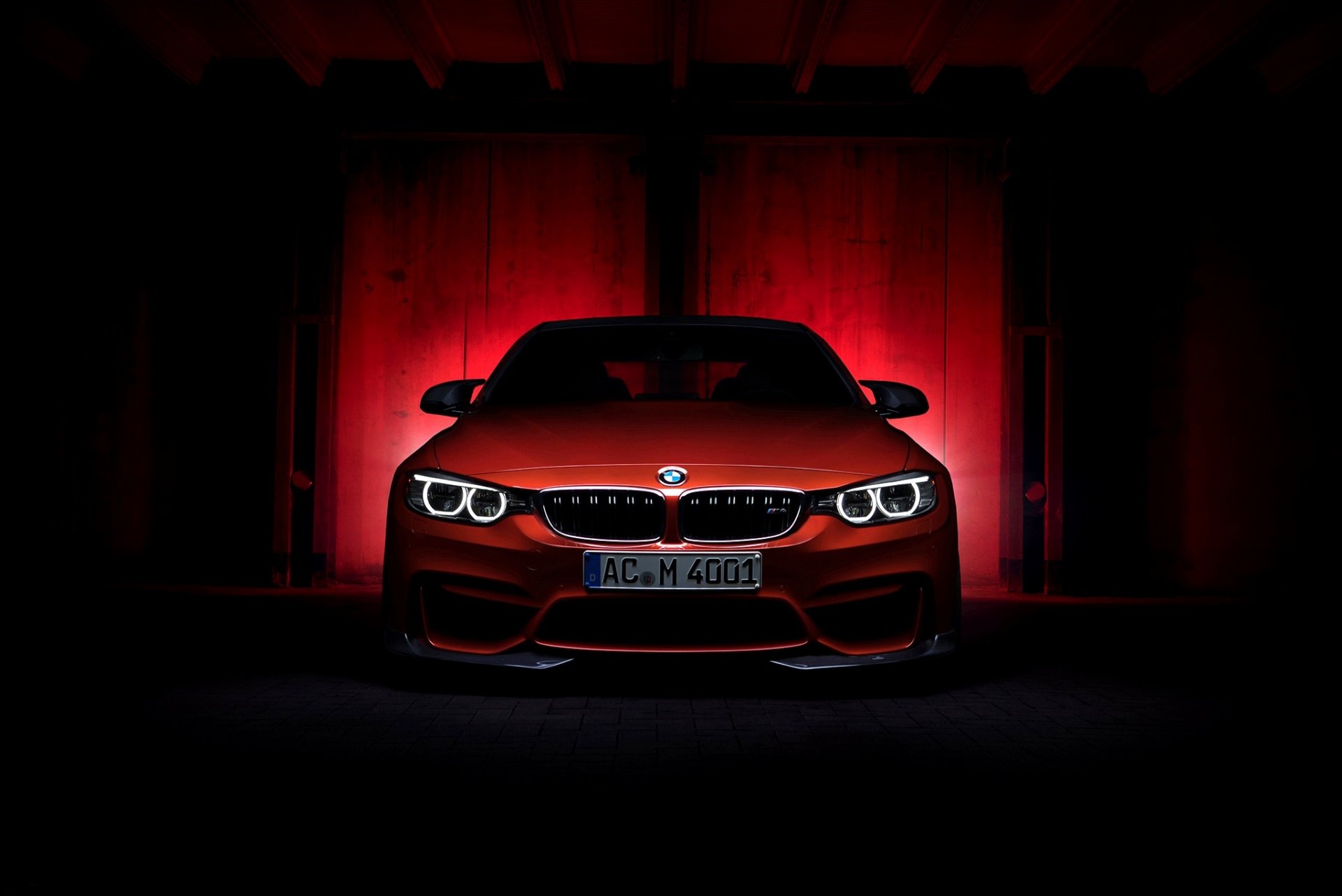 bmw m4 coupé f82 rosso anteriore