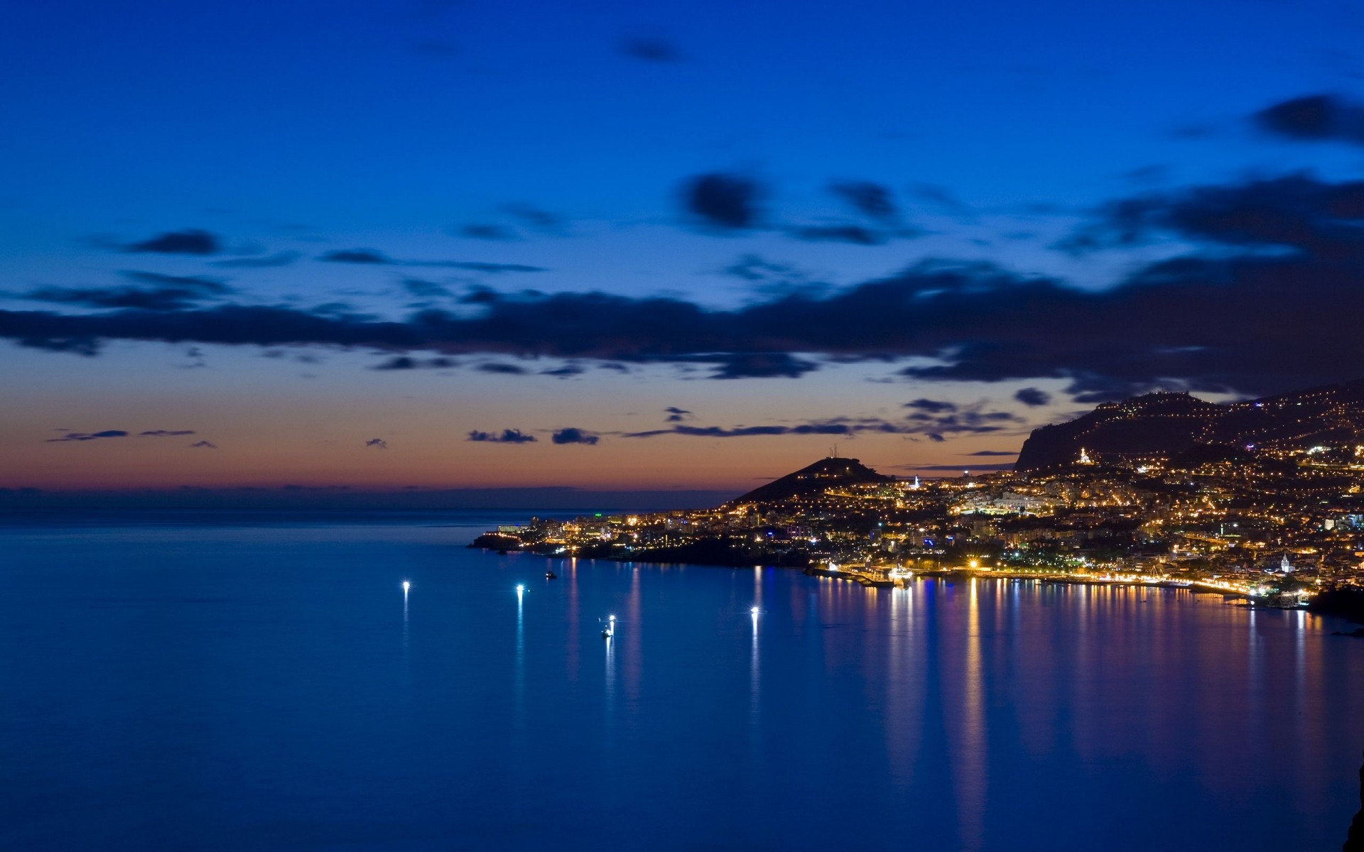 baie soirée lumières