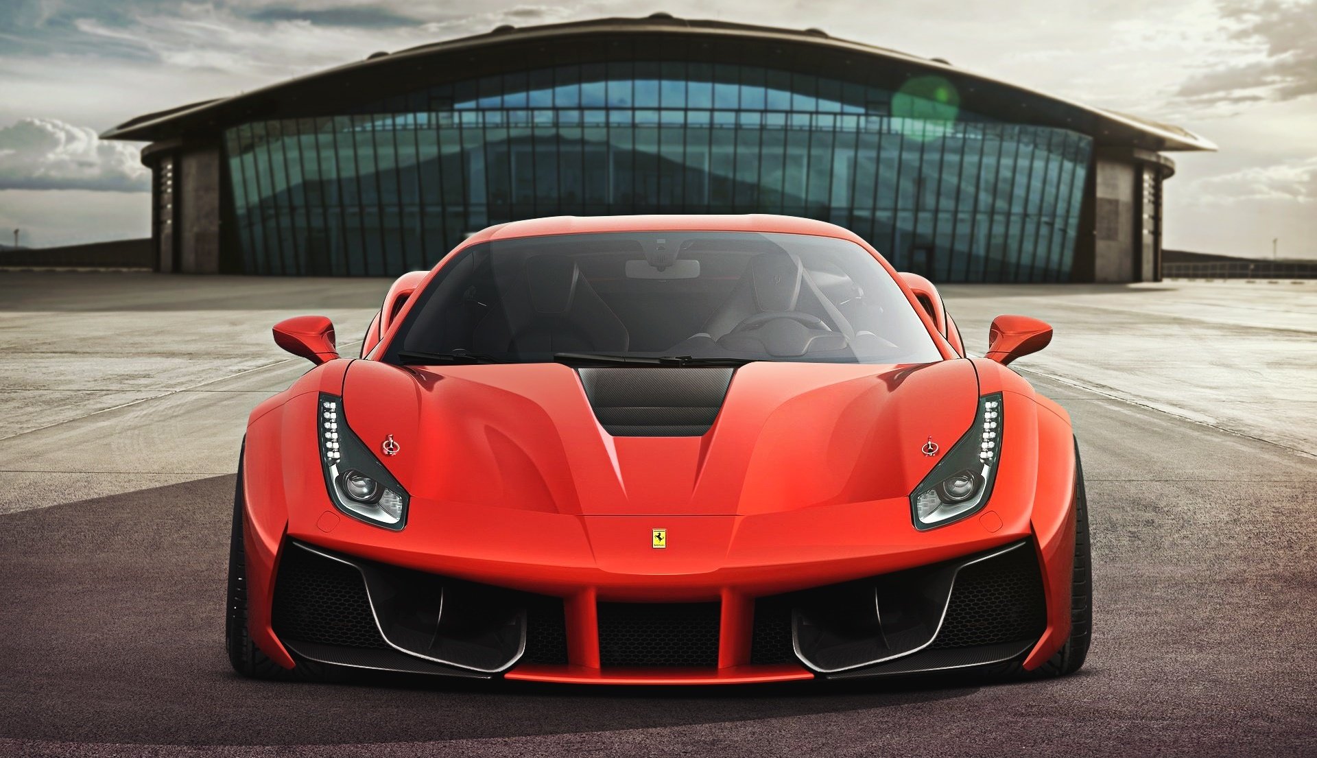 ferrari gtb 2015 г. красные суперкар дизайн передние