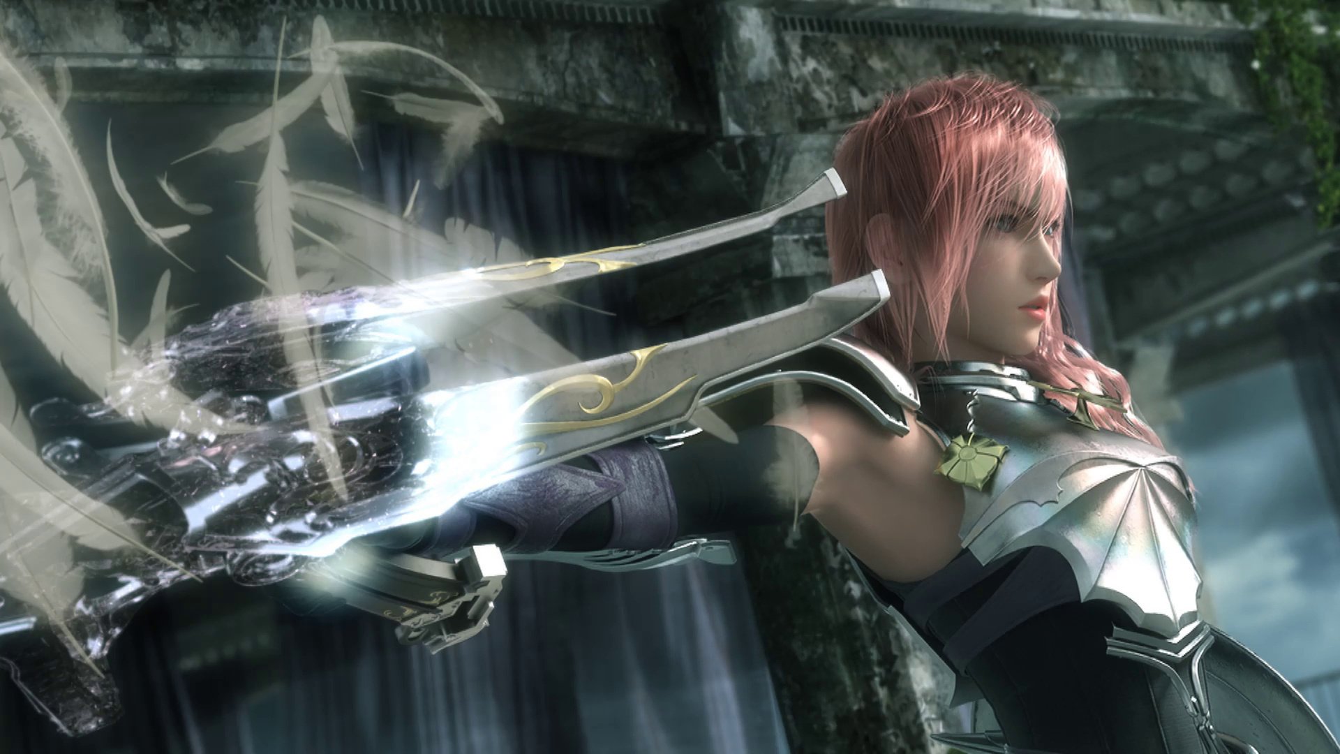 final fantasy xiii доспех lightning оружие перья 13 рисунки девушки аниме девушки-а